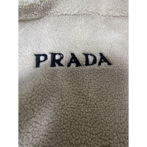 Prada Faux Shearling Mini Tote Bag Beauty GWP Exclusive Teddy Logo Bag - Picture 2 of 5